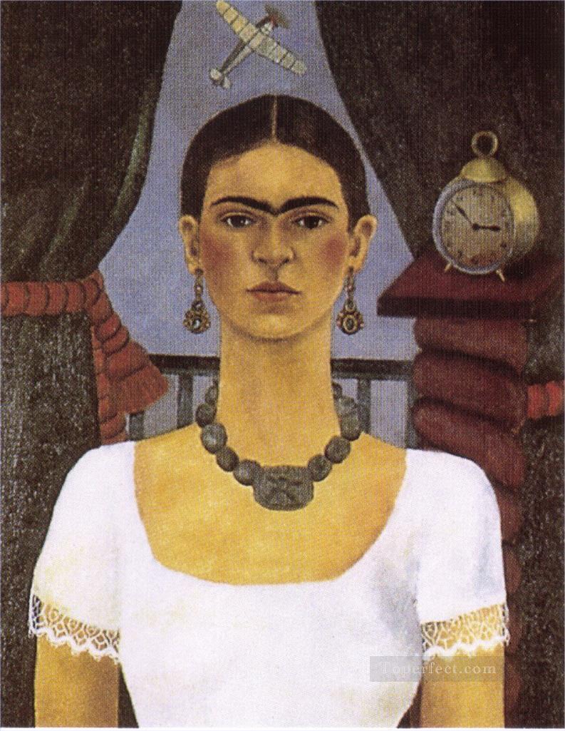 Autorretrato El tiempo vuela feminismo Frida Kahlo Pintura al óleo